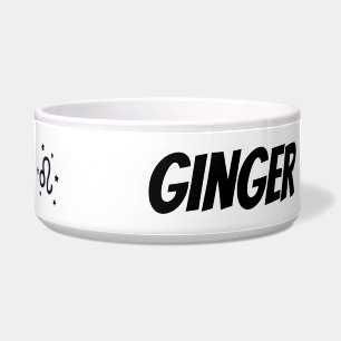Custom Leo Zodiac Sign Ceramic Pet Bowl
