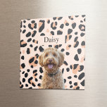 Custom Leopard Print Dog Photo with Name Magnet<br><div class="desc">Enhance your fridge or magnetic board with our Custom Leopard Print Dog Photo with Name Magnet! This stylish magnet features a trendy leopard print design, personalised with a photo of your beloved dog and their name. It's a perfect way to display your love for your furry friend and add a...</div>