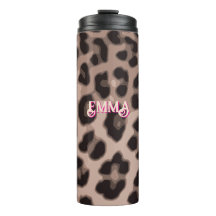 Custom Leopard Print Thermal Tumbler