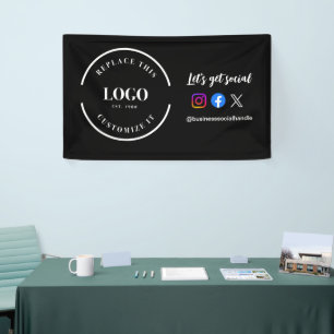 Custom Let's Get Social Media website logo Banner