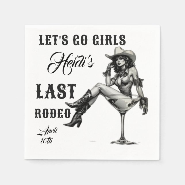 Custom Let's Go Redeo for Bachelorette  Napkin (Front)