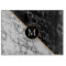 Custom Letter Black White Marble Cutting Board