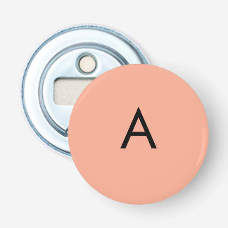 Custom Letter Monogram Peach Bottle Opener