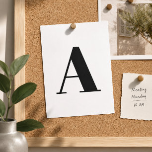Custom Letter Postcard   White Initial Mailer Card