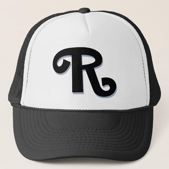 Custom Letter "R" Trucker Hat (Front)