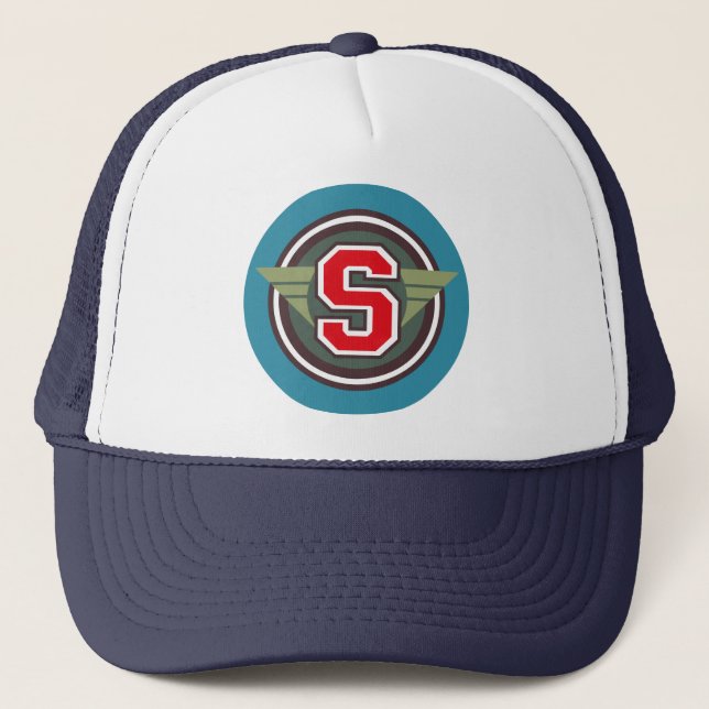 Custom Letter "S" Deco Design Trucker Hat (Front)