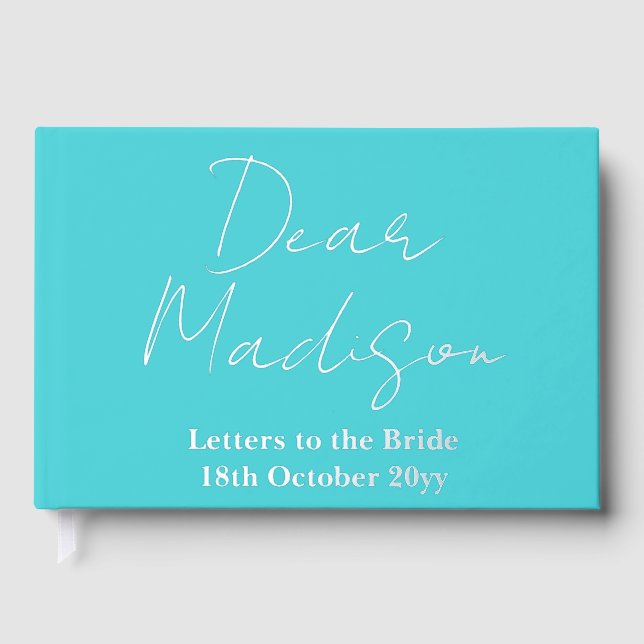 Custom Letters to the Bride Hen Do Bridal Shower Guest Book (Front)
