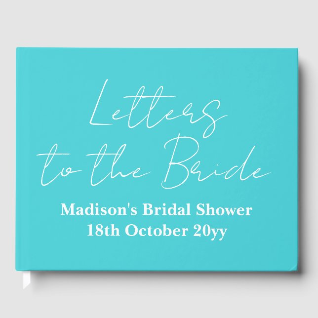 Custom Letters to the Bride Hen Do Bridal Shower Guest Book (Front)