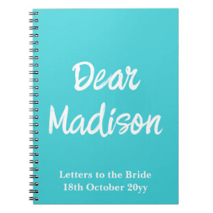Custom Letters to the Bride Hen Do Bridal Shower Notebook