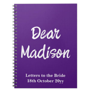 Custom Letters to the Bride Hen Do Bridal Shower Notebook