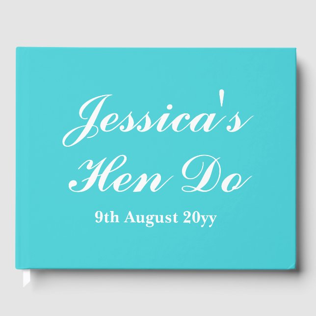 Custom Letters to the Bride Hen Do Trip Weekend Guest Book (Front)