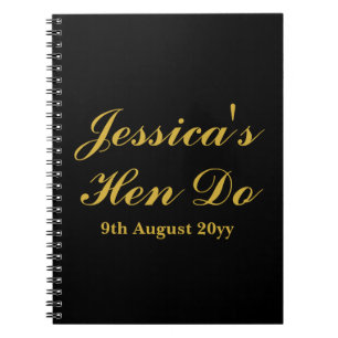 Custom Letters to the Bride Hen Do Trip Weekend Notebook