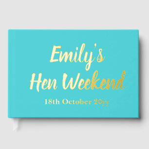 Custom Letters to the Bride Hen Do Weekend Trip Guest Book