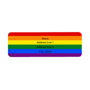 Custom LGBT flag Address Labels
