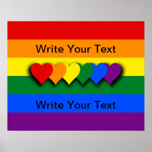 Custom LGBT flag Poster