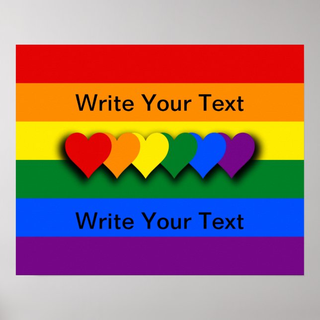 Custom LGBT flag Poster (Front)