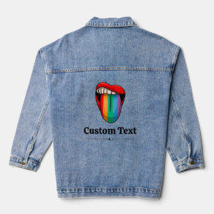 Custom LGBTQ Rainbow Pride Love Magical Whimsical Denim Jacket