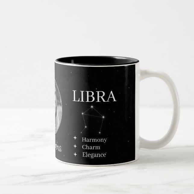 Custom Libra Zodiac Mug with Name & Traits (Right)