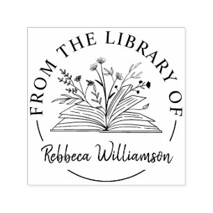 Custom library Book Self-inking Stamp