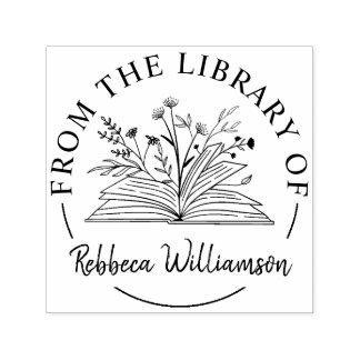 Custom library Book Self-inking Stamp