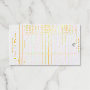 CUSTOM Library Card- Old School Gift Tags