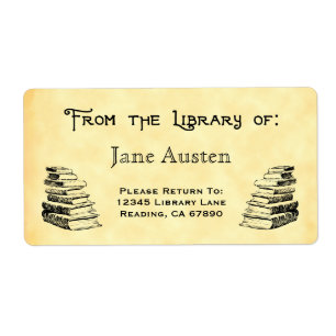 Custom "Library Of" Vintage Books Labels
