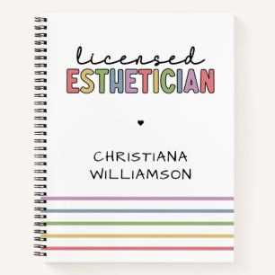 Custom Licensed Esthetician Cosmetologist Notebook