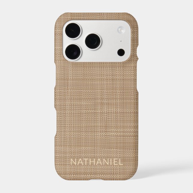 Custom Light Beige Tan Taupe Brown Texture Pattern (Back)