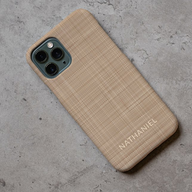 Custom Light Beige Tan Taupe Brown Texture Pattern Case-Mate iPhone Case (Creator Uploaded)