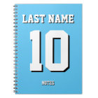 Custom Light Blue Last Name Sports Jersey Number