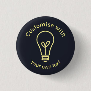Custom Light Bulb Icon 3 Cm Round Badge