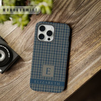 Custom Light Grey Dark Blue Chequered Pattern
