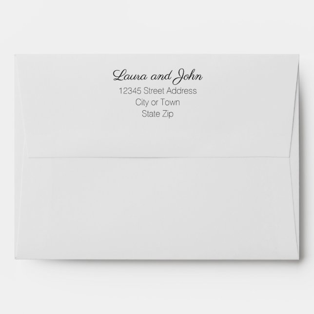 Custom Light Grey Whisper Grey 5x7 Envelope (Back (Top Flap))
