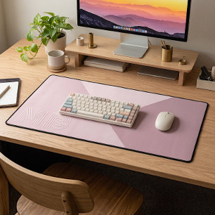 Custom Light Lavender Dusty Rose Mauve Blush Pink Desk Mat