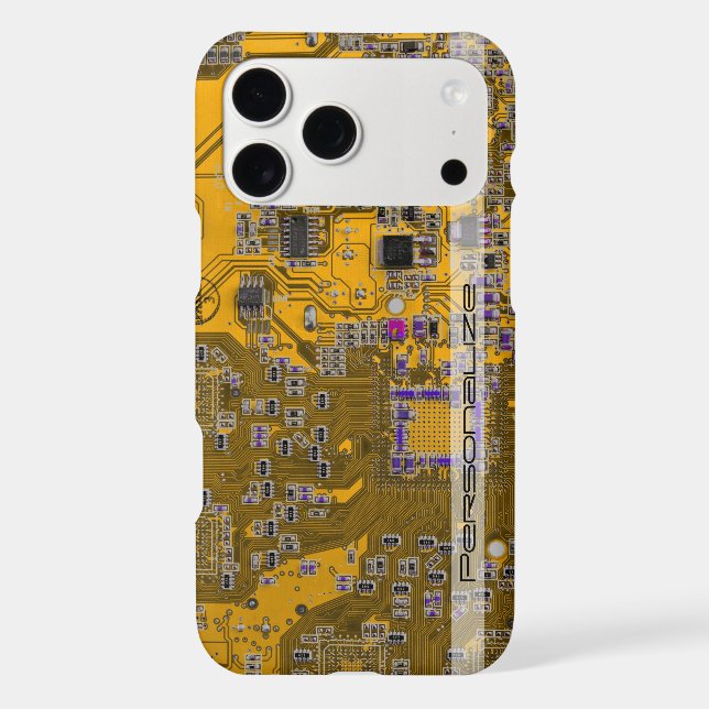 Custom Light Orange PCB Circuit Board for IT Pros (Back)