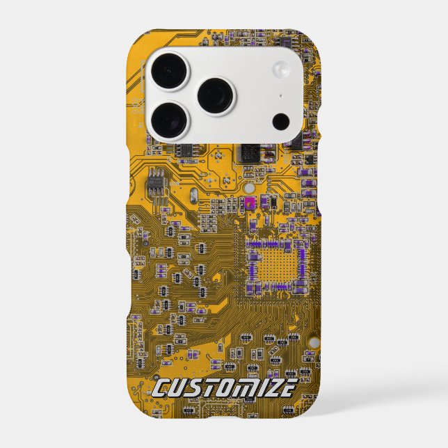 Custom Light Orange PCB Circuit Board for IT Pros  (Back)