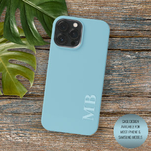 Custom Light Soft Turquoise Blue Coloured Case-Mate iPhone 14 Plus Case