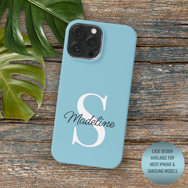 Custom Light Teal Seafoam Ocean Blue Coloured Case-Mate iPhone Case (Creator Uploaded)
