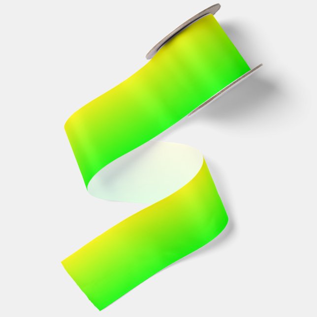 Custom Lime Ombre Satin Ribbon (Front+Back)