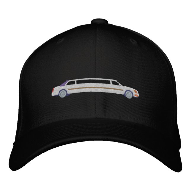 Custom Limousine Driver Large Embroidery Embroidered Hat (Front)