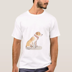 Custom Line Art Dog Mug Personalised Pet Portrai T-Shirt