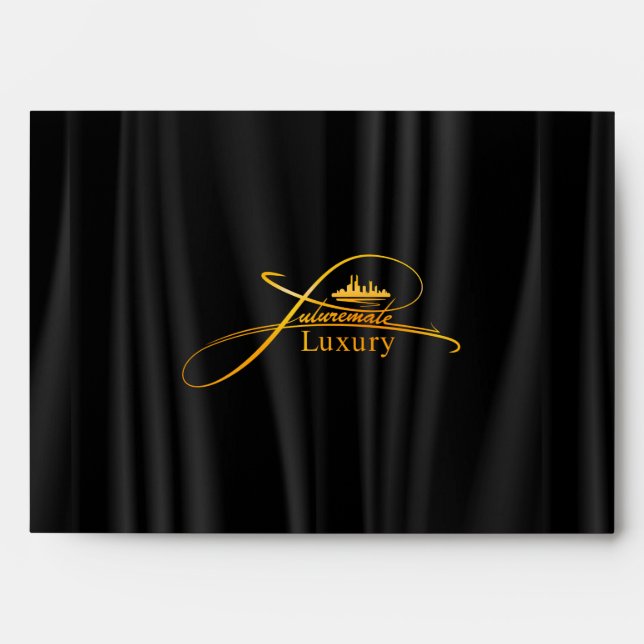 Custom - Lined Red and Black Faux Satin Envelope (Front)