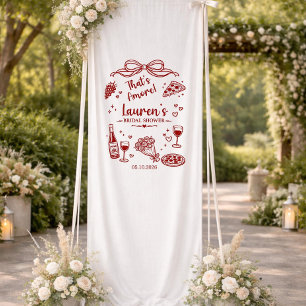 Custom Linen Wedding Banner, Bridal Shower Welcome Banner