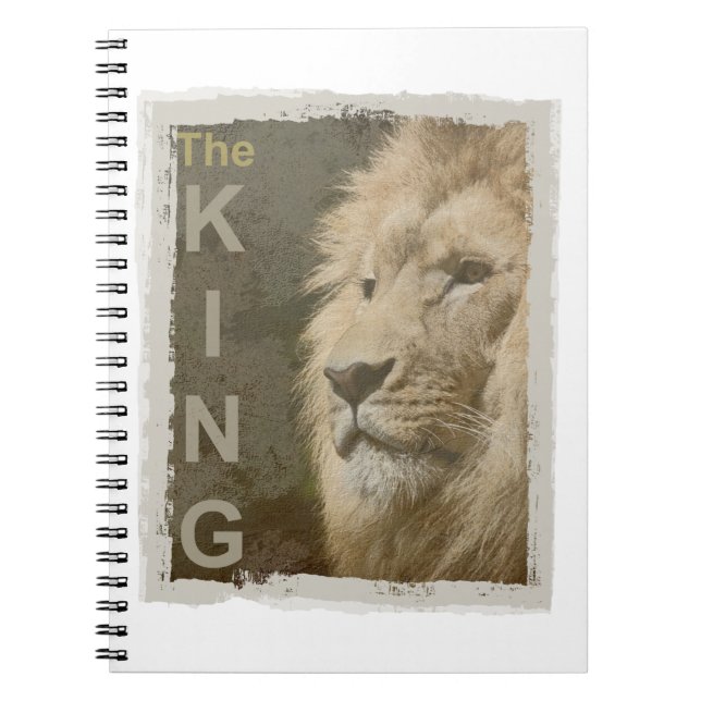 Custom Lion Head The King Pop Art Picture Notebook (Front)