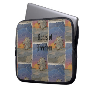 Custom Lion Sunset Laptop Sleeve