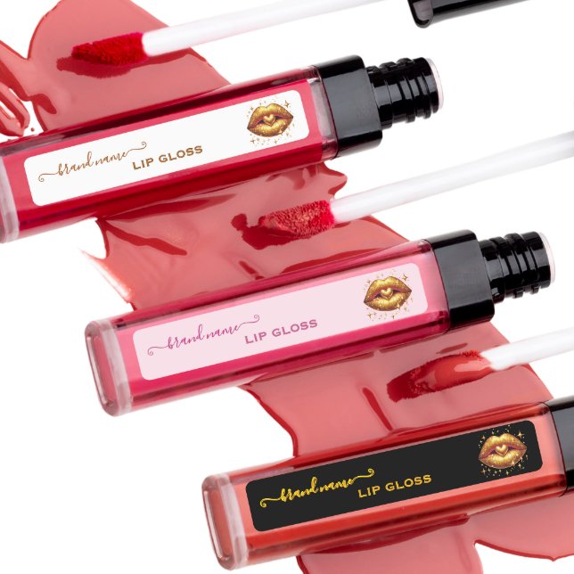 custom lip gloss labels gold LIps (Creator Uploaded)