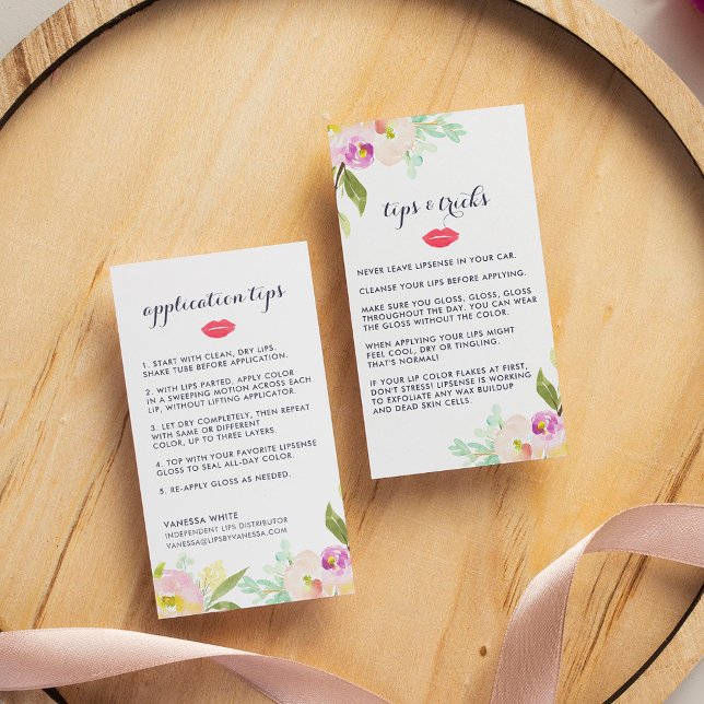 Custom Lip Product Distributor Tips & Tricks Business Card (Creator Uploaded)