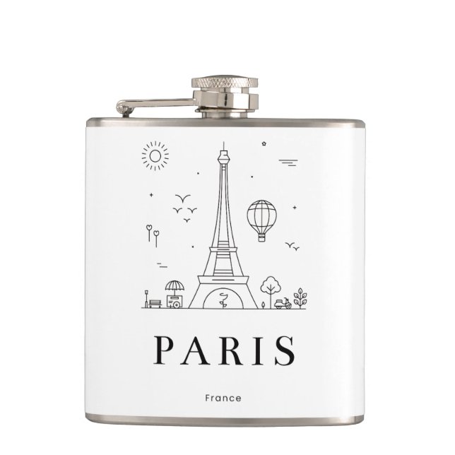 Custom Liquor Flask – Personalized Vinyl Flask for (Front)