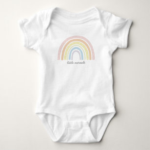 Custom Little Miracle One Piece   Boho Rainbow Baby Bodysuit