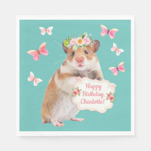 Custom Little Mouse/Hamster Birthday Napkin